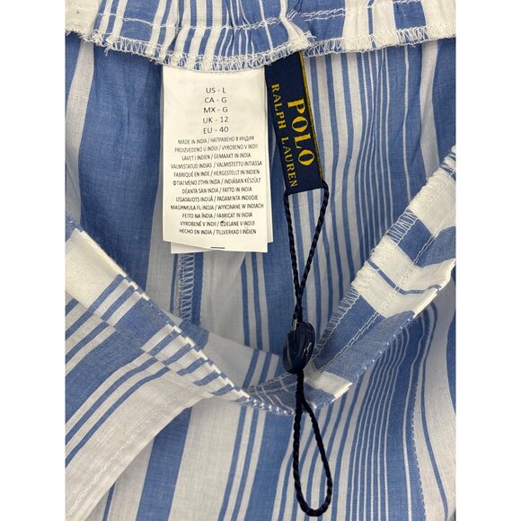 Polo Ralph Lauren Yarn Dyed Striped Petal Swim Cover Up Pant Blue Large - Picture 7 of 8